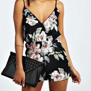 Petite Floral Print Playsuit